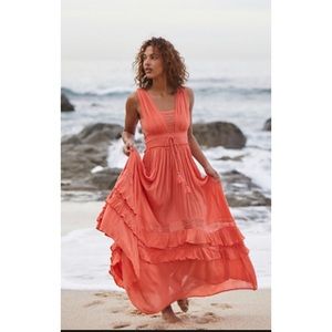 Free People Santa Maria Maxi Dress Watermelon M